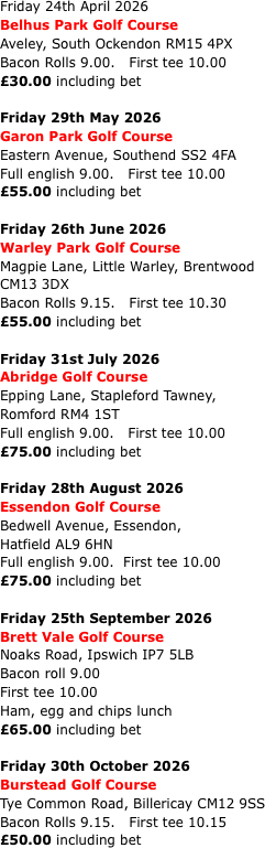 Friday 24th April 2026